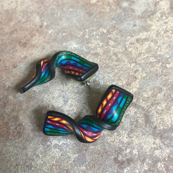 Multicolored earrings - Picture 2 of 5